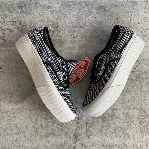 Vans Authentic Platform Summer Mesh Black White - Picture 3 of 8